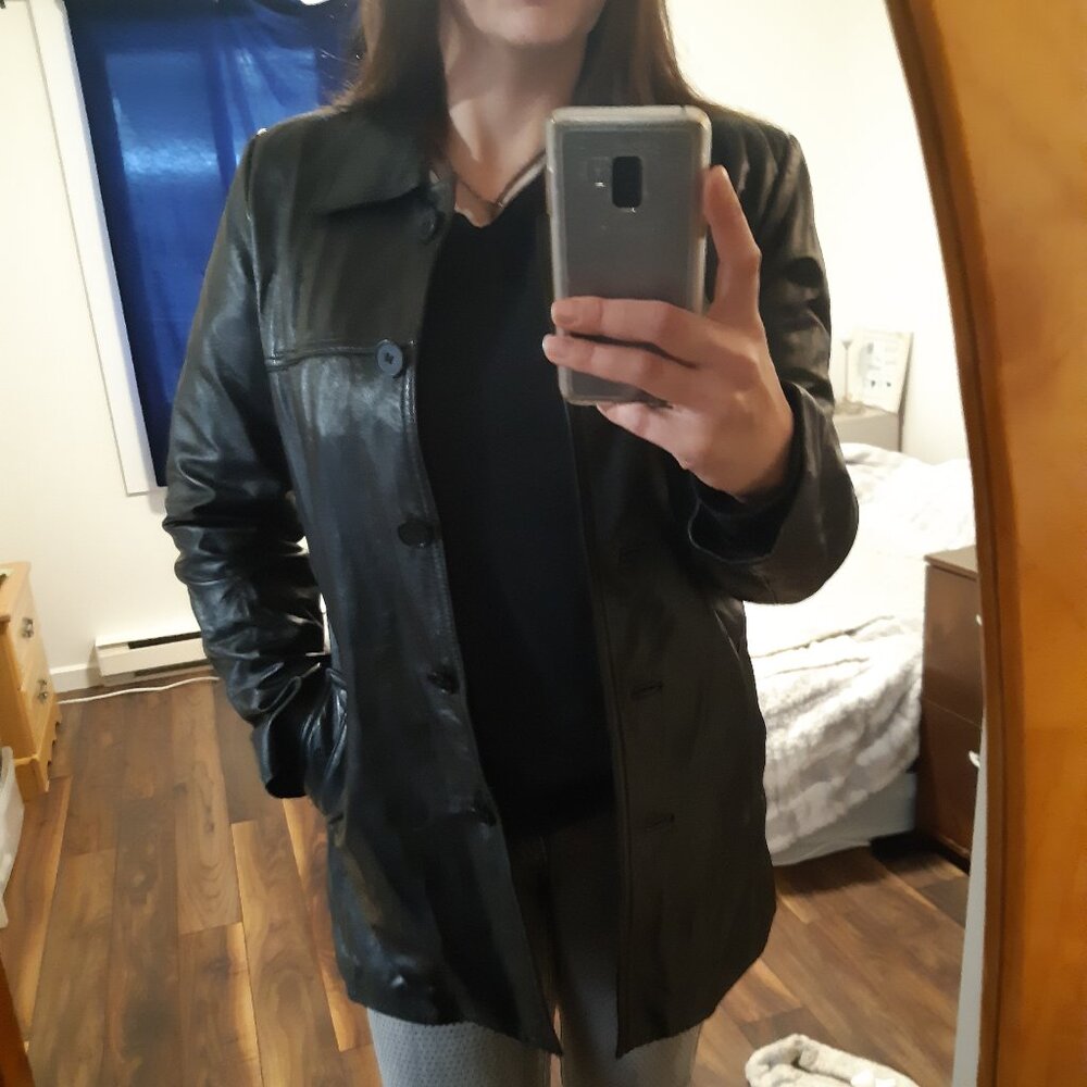 Danier Genuine Leather Coat - Women's XS Mid-Length